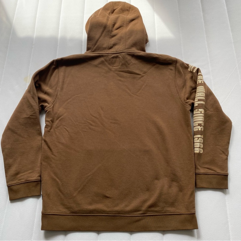 Vans Brown Pullover Hoodie with Retro Chest Logo - Picture 2 of 8